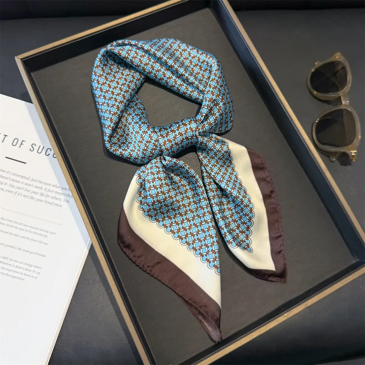 Fashion Luxury Brand 70cm Silk Feel Square Scarf Women Neck Tie Female Hair Bandana Headkerchief Shawl Wrap Hijab Echarpe