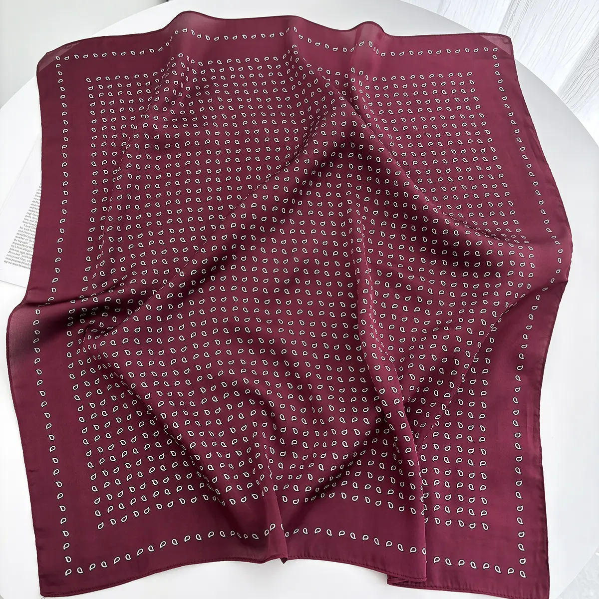 70*70cm Women's Square Scarf Soft Satin Floral Print Wrap Foulard Neckerchief Bandannas Hair Skinny Tie Hijab Shawls
