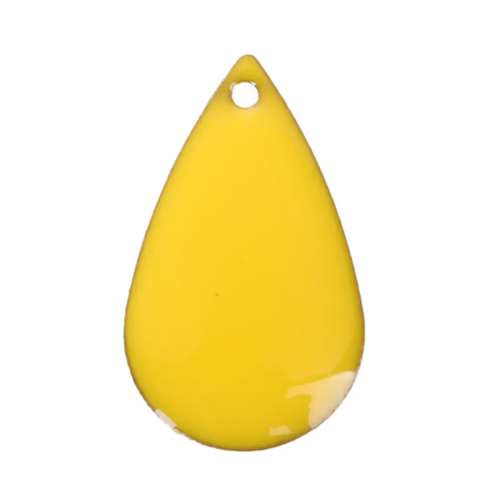 DoreenBeads Enamelled Sequins Charms Copper Multicolor Drop Unplated Enamel Pendants DIY Jewelry Making 21mm x 13mm, 10 PCs