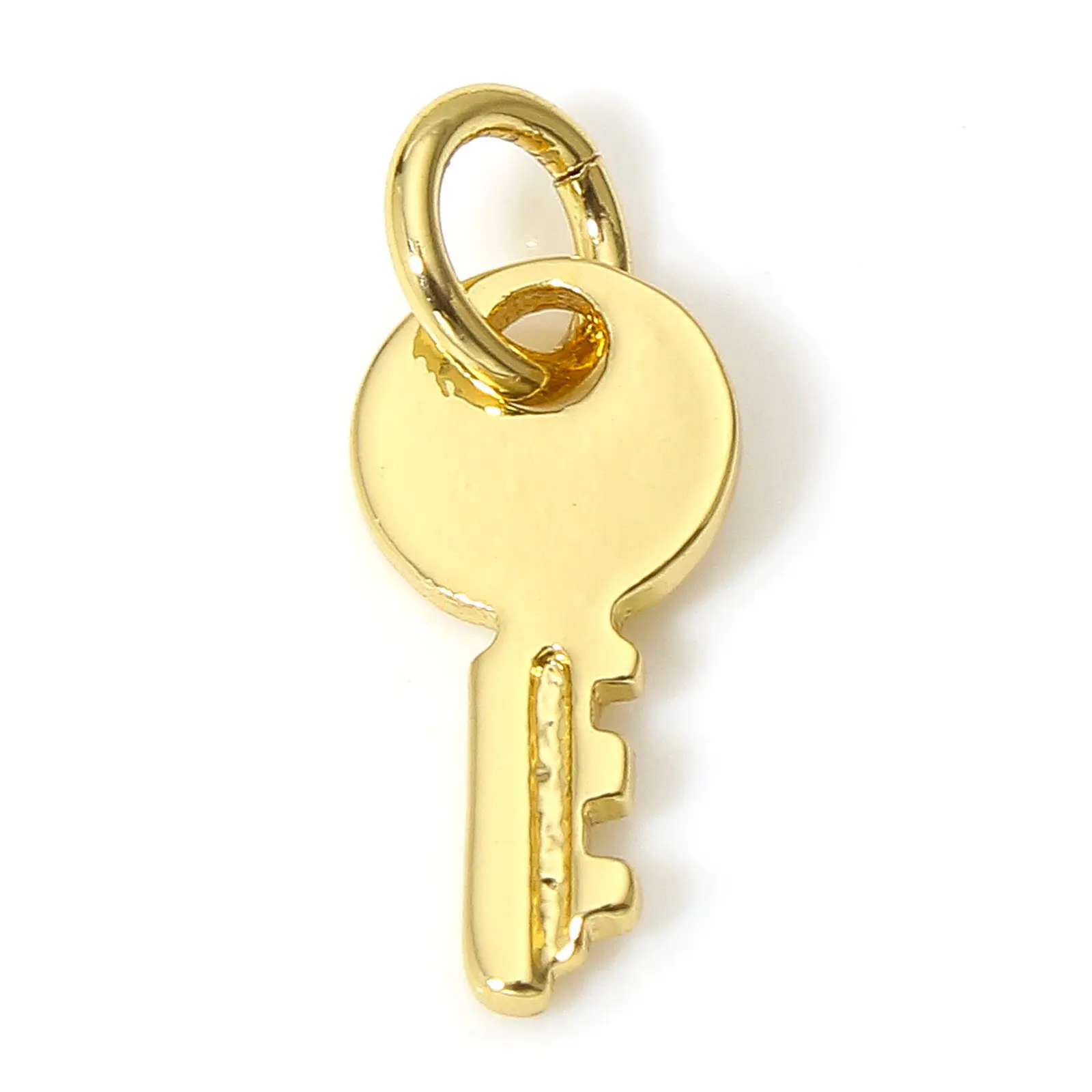 Brass Charms 18K Real Gold Plated Sun Moon Wing Key Good Luck Pendants For DIY Necklace Jewelry Making Findings, 1 Piece