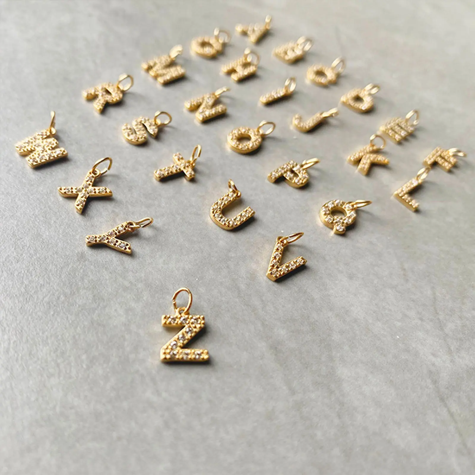 1 PC Stainless Steel & Natural Stone Capital Letter A-Z Charms Pendants DIY Necklace bracelet Jewelry Making Findings 8mm Dia.