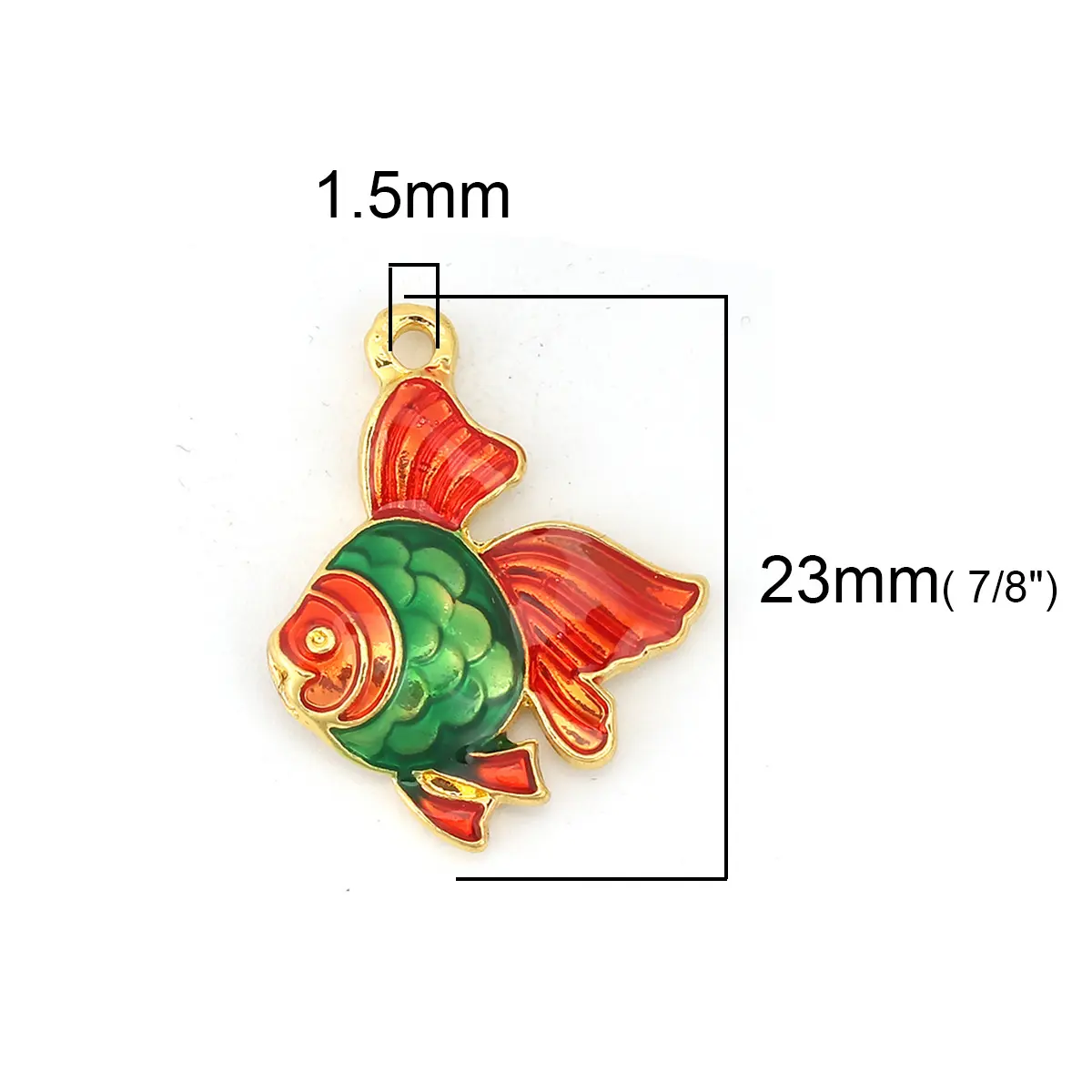 5PCs Ocean Jewelry Charms Fish Animal Enamel Pendants for DIY Necklace Bracelet Jewelry Making 23mm x18mm