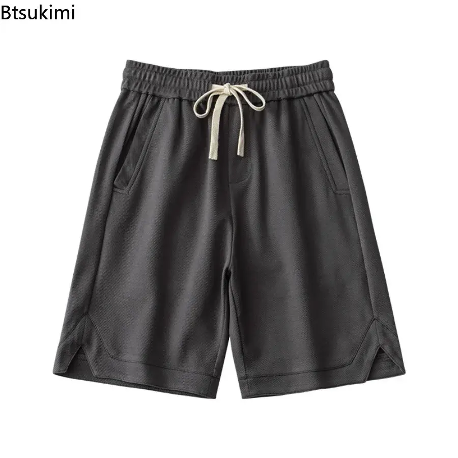 2025 Fashion Sport Casual Shorts for Men Summer Solid Loose Drawstring Pocket Running Sweatpants Joggers Pants Shorts Young Teen