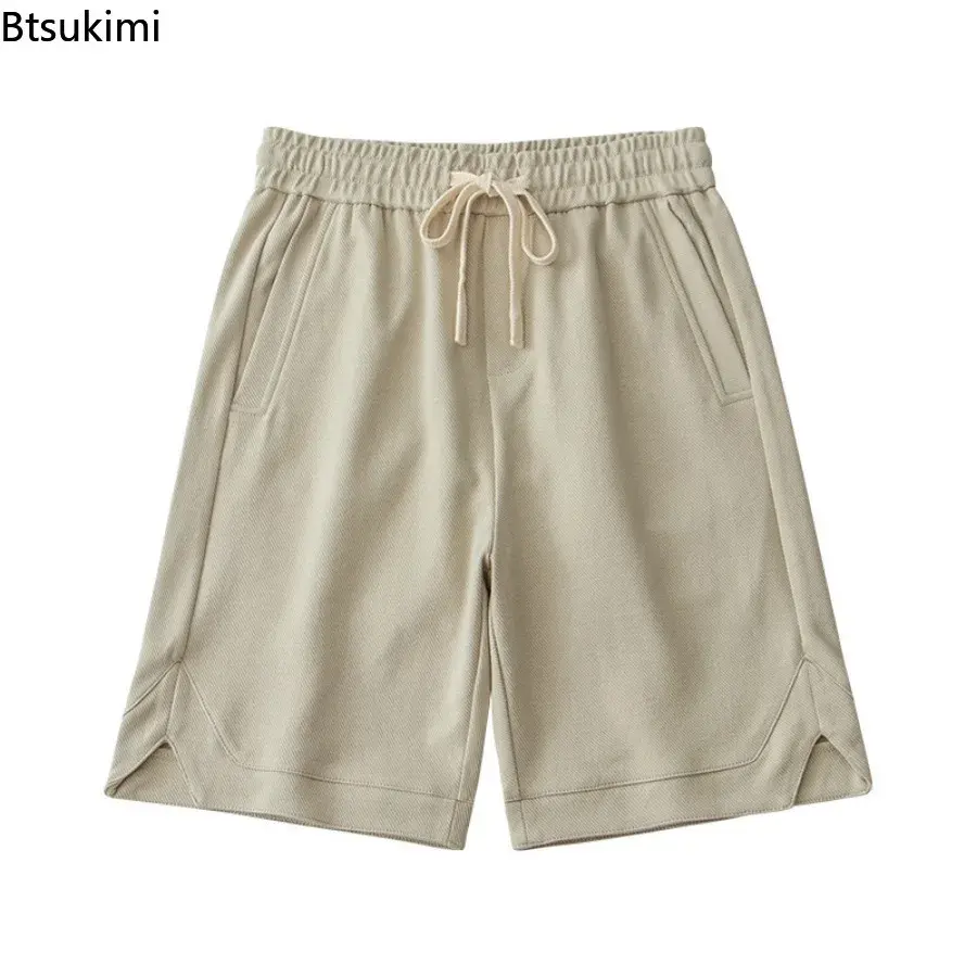 2025 Fashion Sport Casual Shorts for Men Summer Solid Loose Drawstring Pocket Running Sweatpants Joggers Pants Shorts Young Teen
