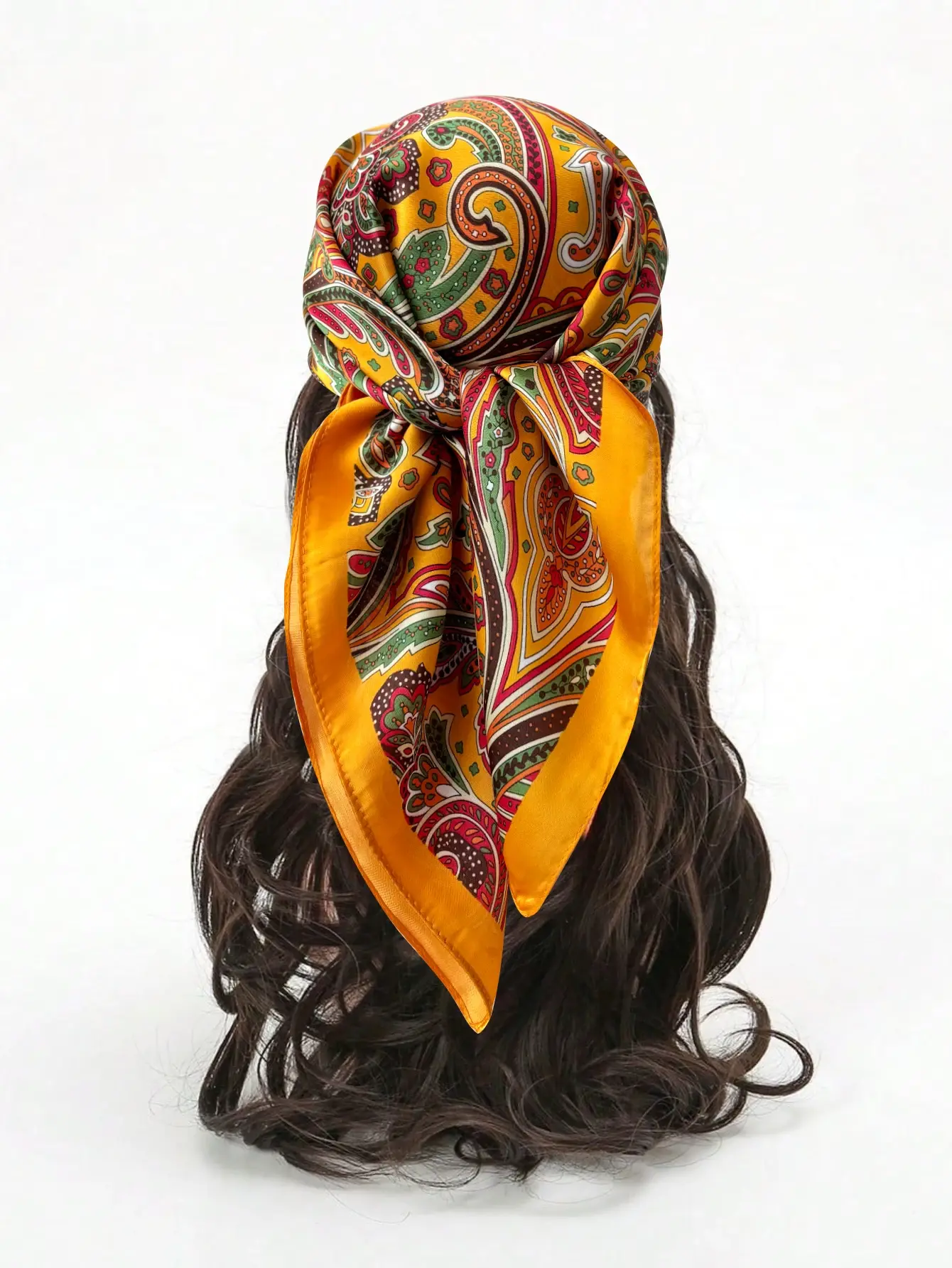 Luxury Print imitation Silk Square Scarf Women Spring Neck Tie Shawl Wraps Female Hair Hand Wrist Headkercheif Hijab Bandana