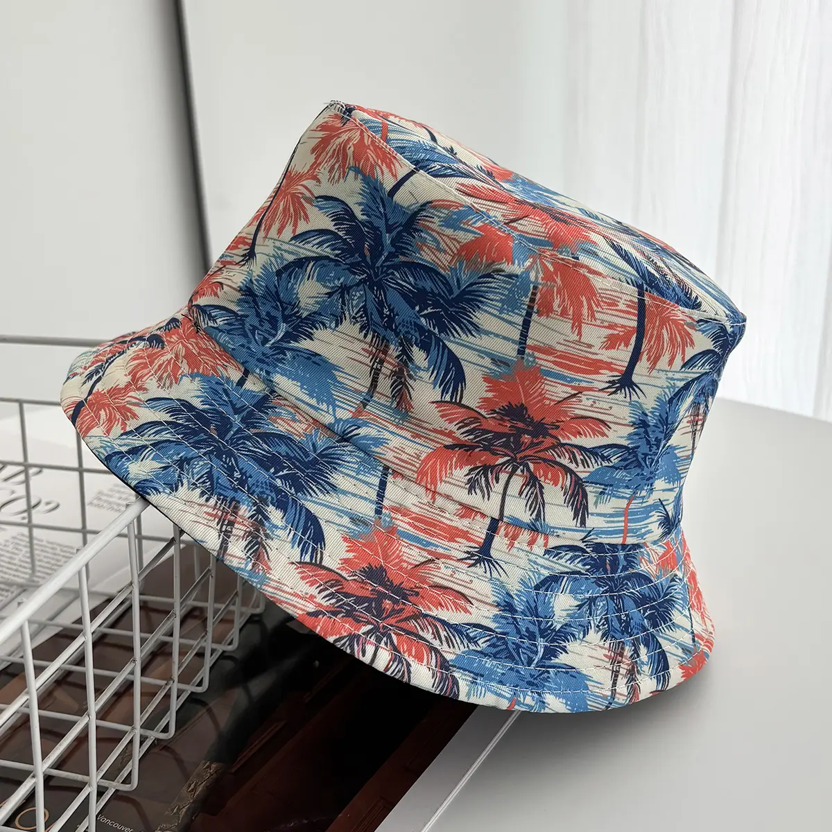 Cartoon Duck Bucket Hat Cool Cute Pattern Fisherman Hats Yellow Duck Printing Panama Cap For Men Women Reversible Outdoor