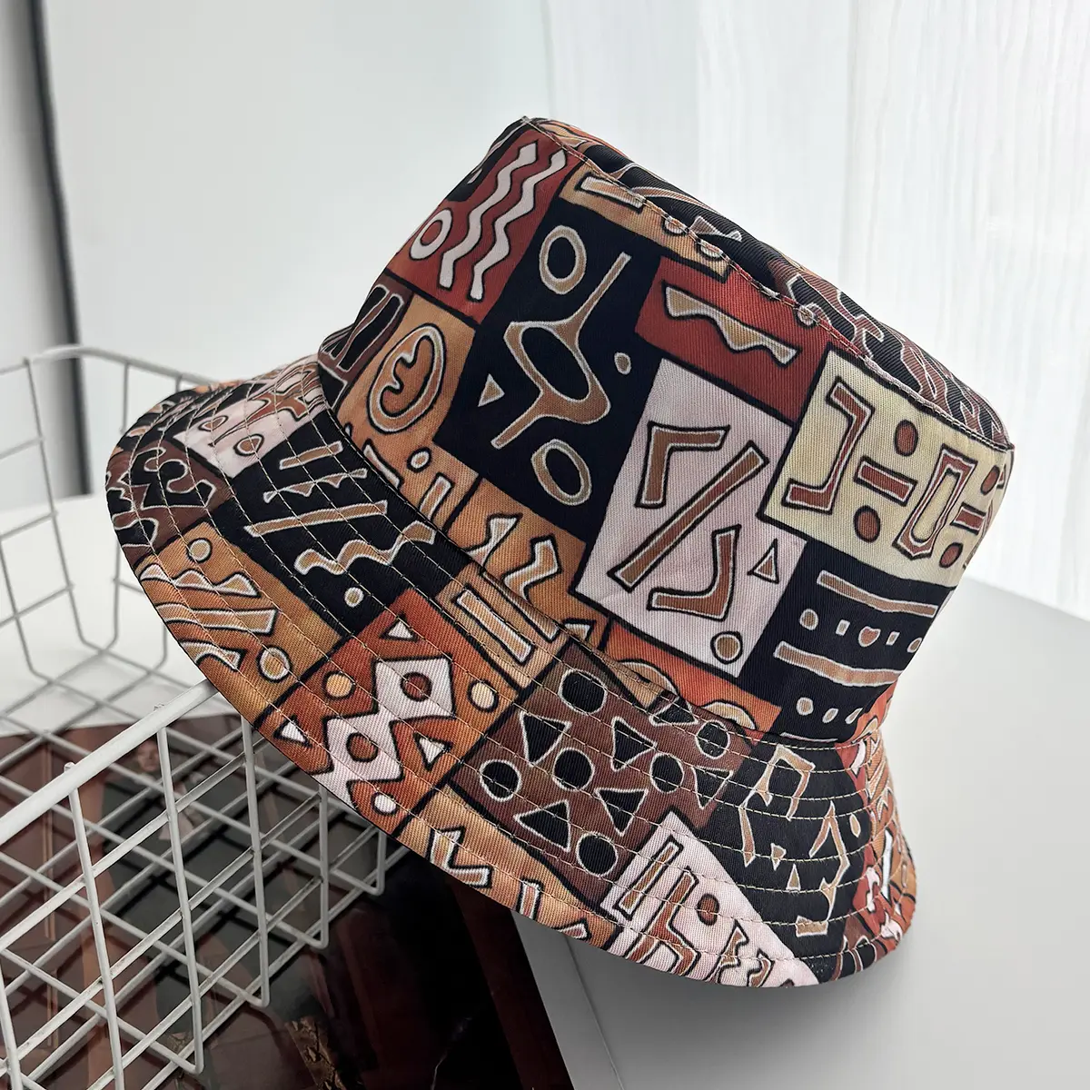 Cartoon Duck Bucket Hat Cool Cute Pattern Fisherman Hats Yellow Duck Printing Panama Cap For Men Women Reversible Outdoor