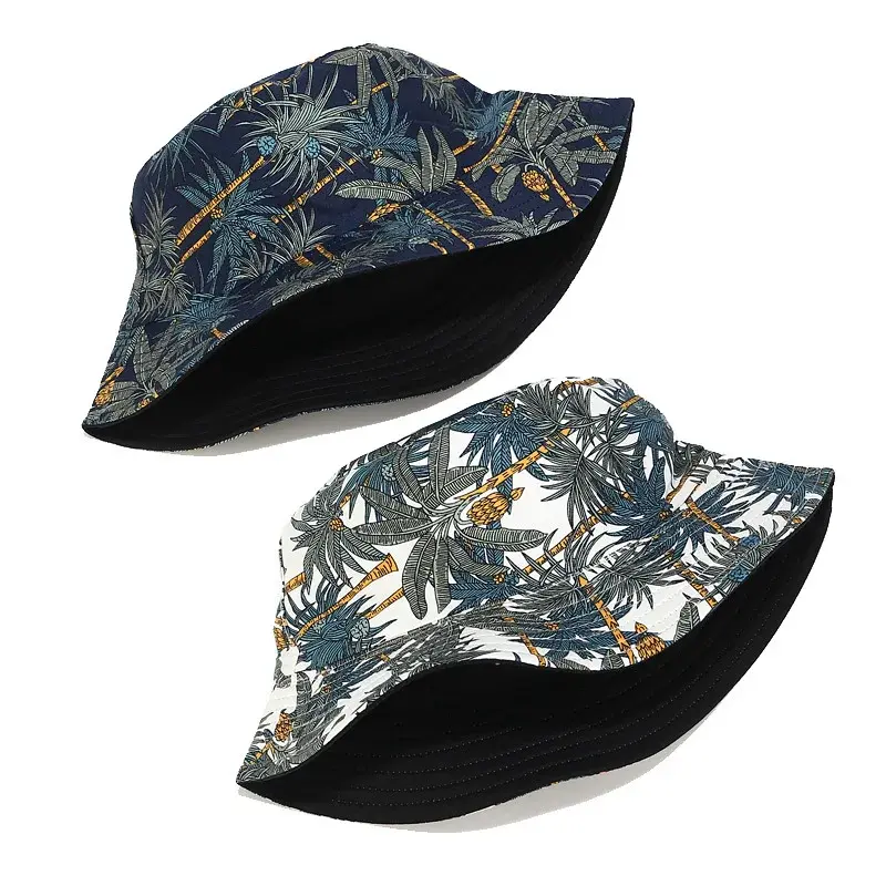 Spring/Summer Banana Print Bucket Hat Unisex Reversible Fishing Hat Men’s Sunscreen Hat Women’s Leisure Sandbeach Basin Cap