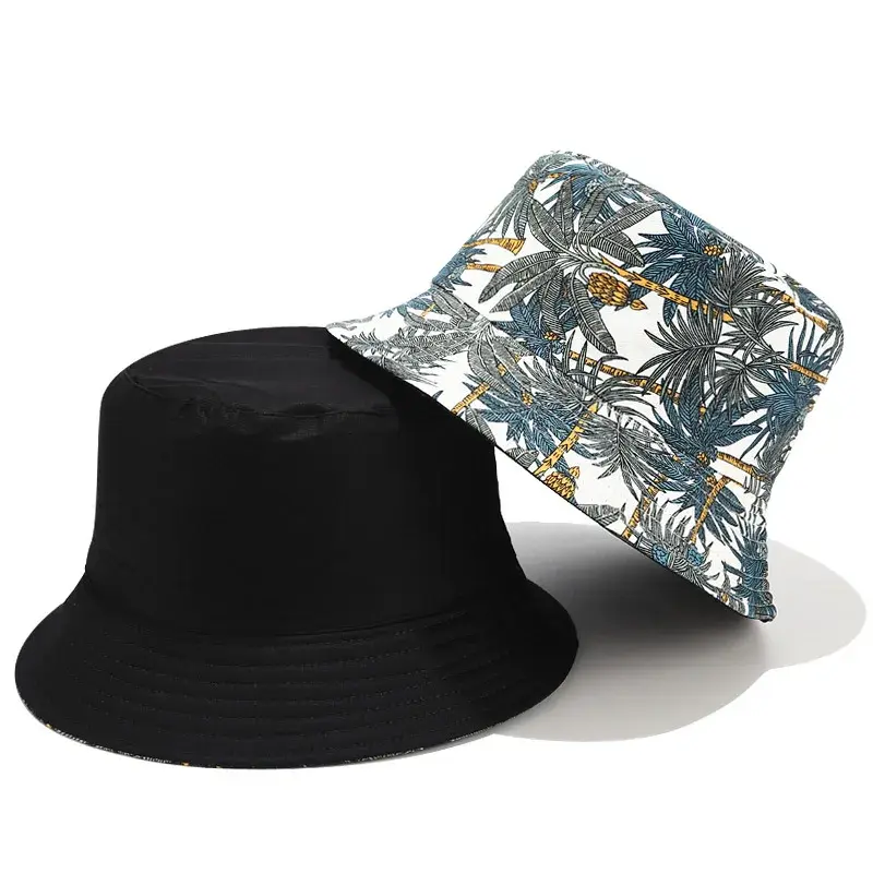 Spring/Summer Banana Print Bucket Hat Unisex Reversible Fishing Hat Men’s Sunscreen Hat Women’s Leisure Sandbeach Basin Cap