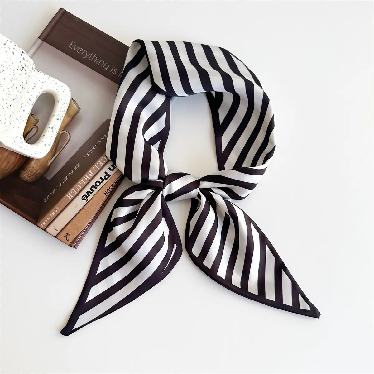 Spring/Summer Solid Color Leisure Ribbon For Women Fashion Shirt Paired Scarf Classic Versatile Neckerchief Decorative Waistband