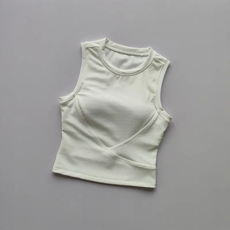Yoga Suit Suspender Vest Chest Pad Breast Covering Sports Bra Women's Running Clothing Tight Fitting and Slimming Fitness Top