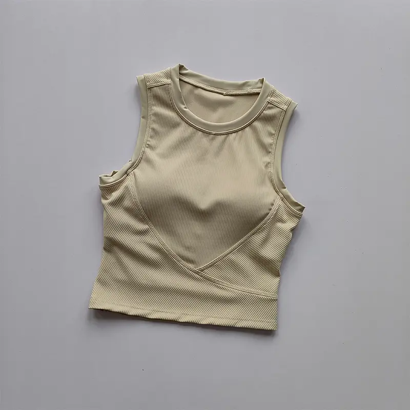 Yoga Suit Suspender Vest Chest Pad Breast Covering Sports Bra Women's Running Clothing Tight Fitting and Slimming Fitness Top