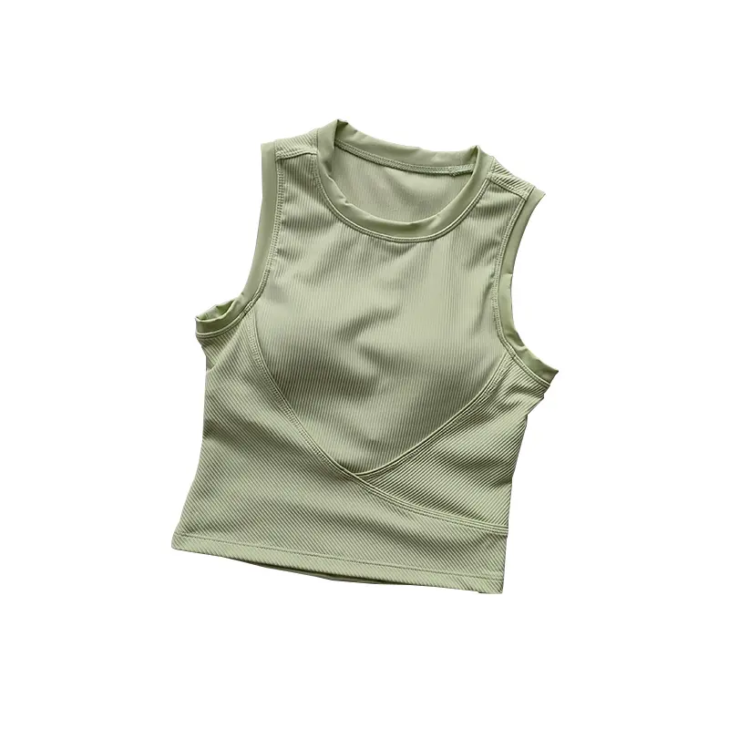 Yoga Suit Suspender Vest Chest Pad Breast Covering Sports Bra Women's Running Clothing Tight Fitting and Slimming Fitness Top