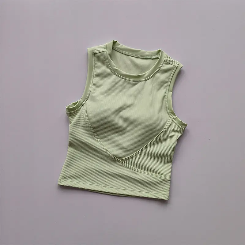 Yoga Suit Suspender Vest Chest Pad Breast Covering Sports Bra Women's Running Clothing Tight Fitting and Slimming Fitness Top