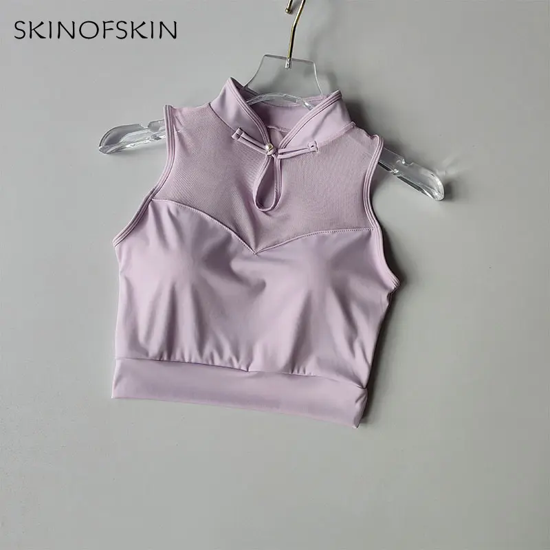 Sports Underwear with Fixed Chest Pads Gathered Together, Shock-absorbing Bra, Running, Wearing Yoga Clothes Top Vest Fitness