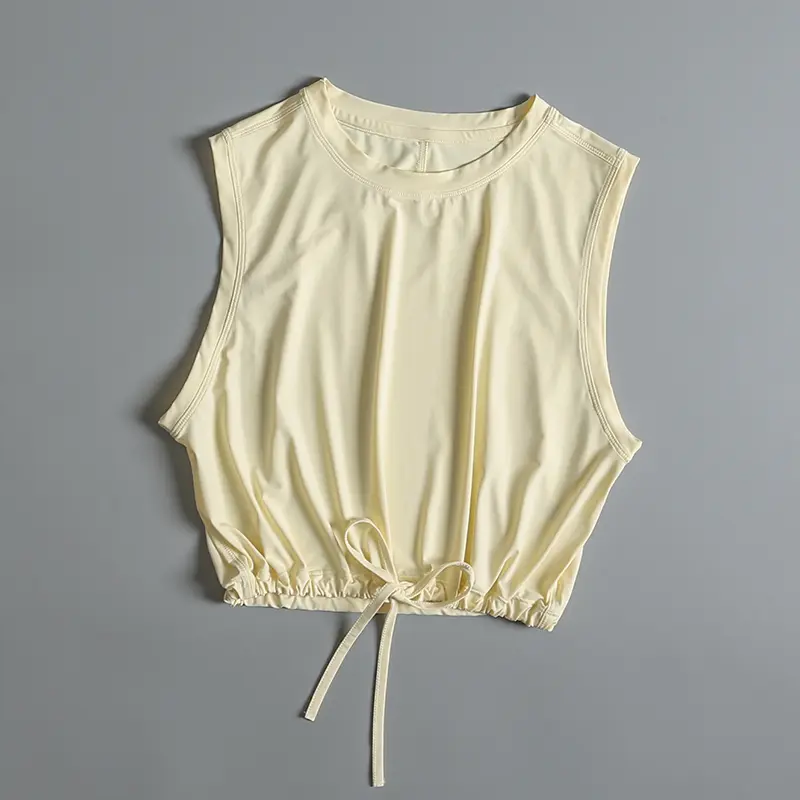 Yoga Suits for Women in Summer, High-end Breathable Loose Sports Vest T-shirt, Thin Quick-drying Running Sleeveless Fitness Suit
