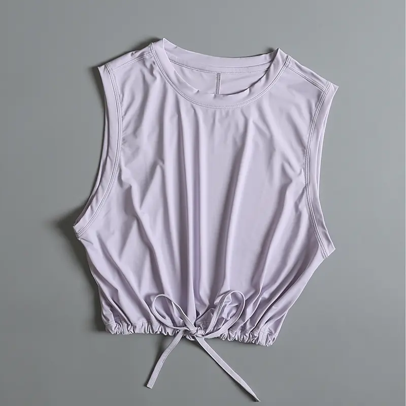 Yoga Suits for Women in Summer, High-end Breathable Loose Sports Vest T-shirt, Thin Quick-drying Running Sleeveless Fitness Suit