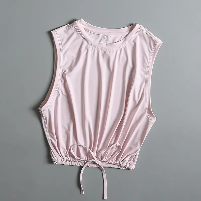 Yoga Suits for Women in Summer, High-end Breathable Loose Sports Vest T-shirt, Thin Quick-drying Running Sleeveless Fitness Suit