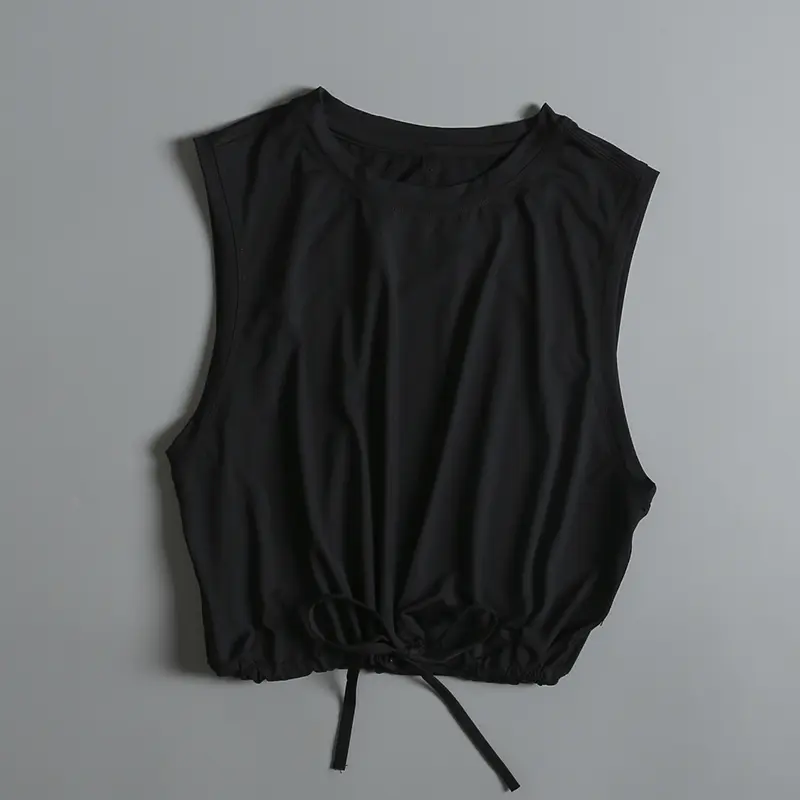 Yoga Suits for Women in Summer, High-end Breathable Loose Sports Vest T-shirt, Thin Quick-drying Running Sleeveless Fitness Suit