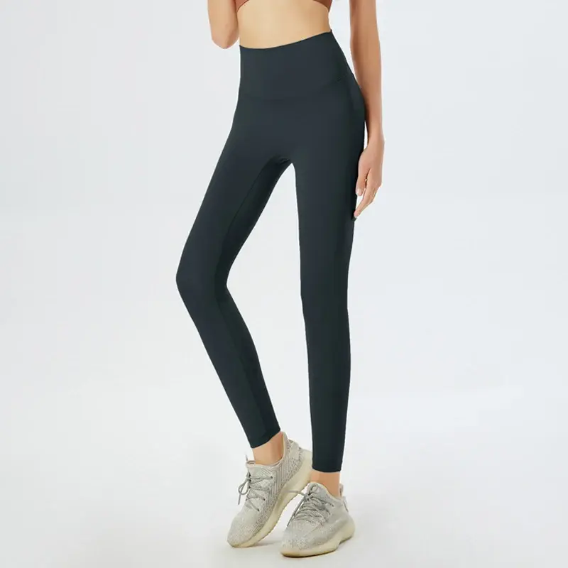 Non-marked Summer High Waist Naked Feeling Skin-friendly Yoga Pants Lifting Hips Sports Nine-point Pants Fitness Leggings