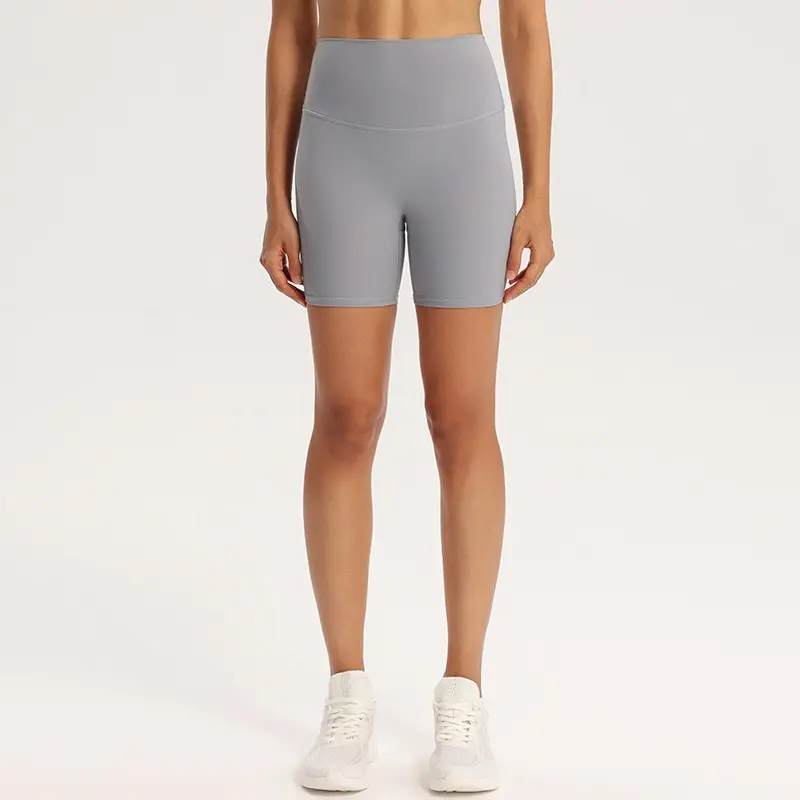 Summer High-waisted Women's Nude Feeling Without Awkward Tightness High-waist Fitness Sports Pants Rigging Tight Yoga Shorts