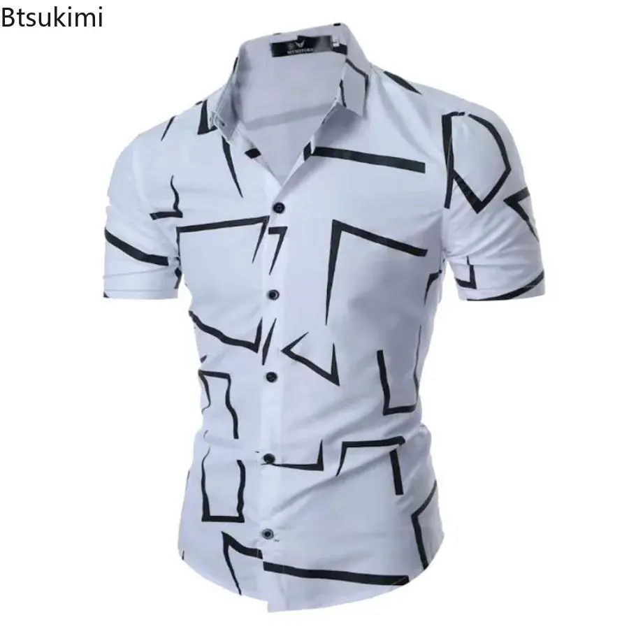 Luxury 3D Print Men's Shirt Summer New High Quality Short-sleeved Casual Shirts Hawaiian Holiday Blouses 2025 Men Clothing Tops