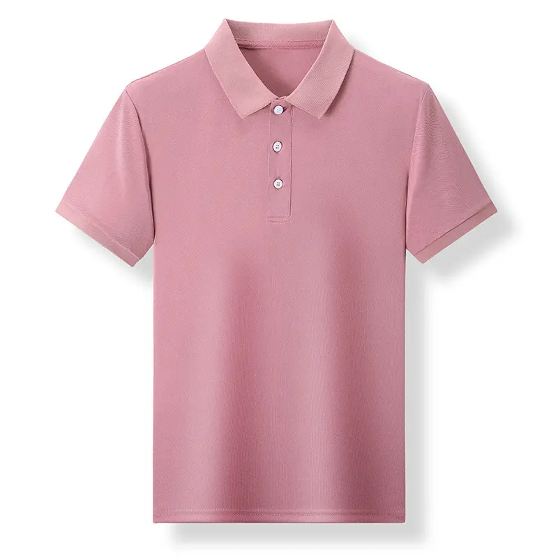 High-grade Men's Business Casual Shirts Summer Solid Short-sleeved Polo Shirts Breathable Slim All-match Tops Men Quick Dry Tees