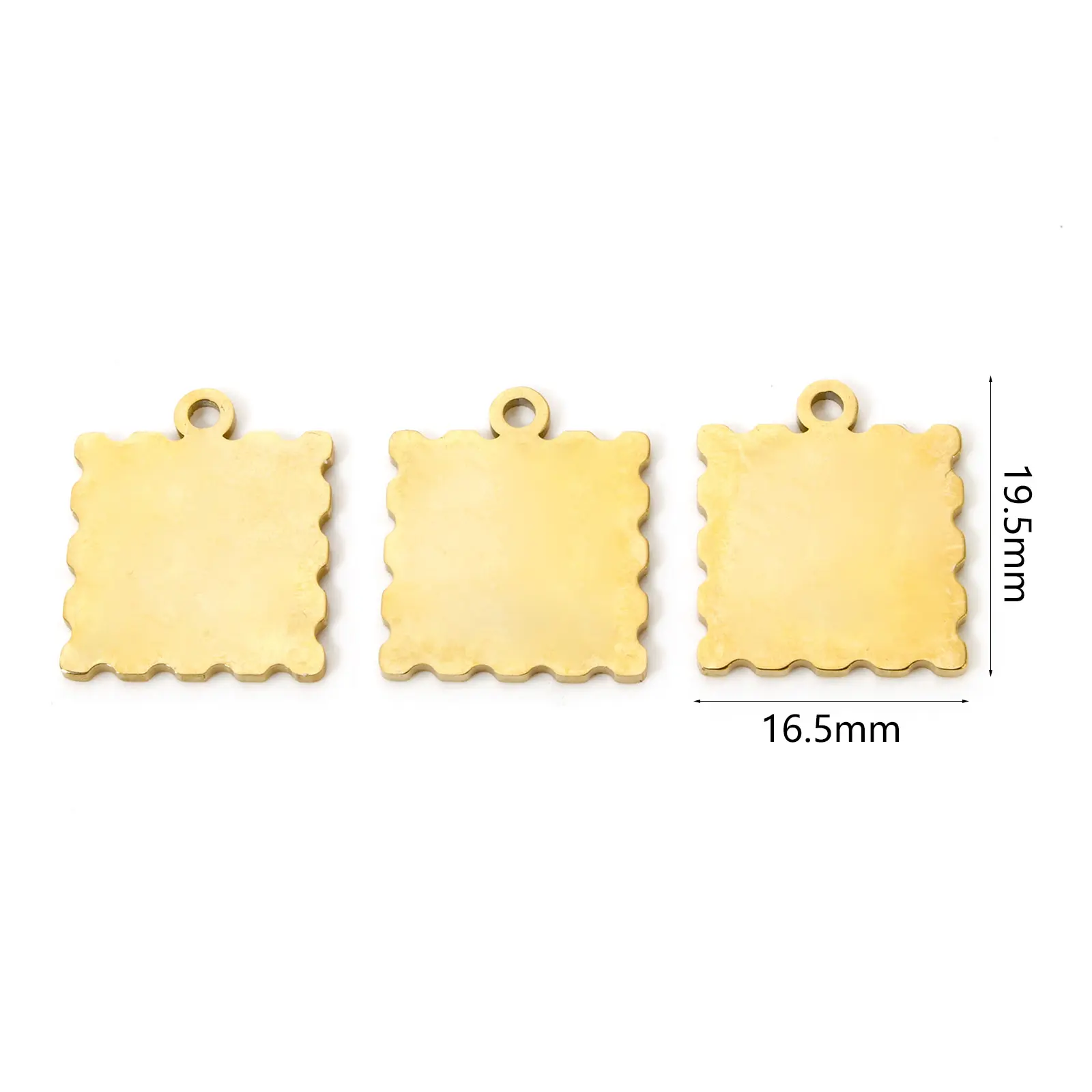 2 PCs 304 Stainless Steel Charms 14K Real Gold Plated Square Strawberry Fruit Enamel Pendants For Necklace Bracelet DIY Making