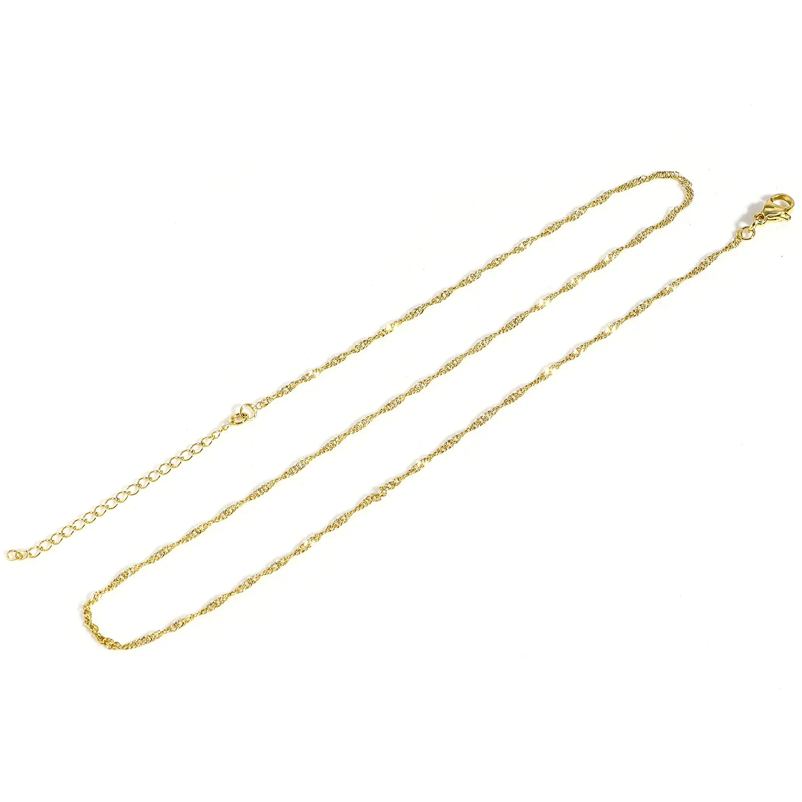 1 Piece Simple & Casual Simple 18K Gold Plated Brass Link Chain Necklace For Women Men Jewelry Making Findings