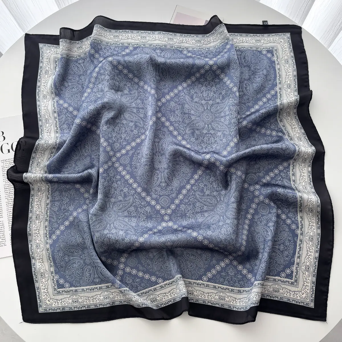 New 70cm Square Paisley Print Square Silk Scarf Casual Elegant Thin Breathable Neck Women Windproof Head Wrap Hair Scarves