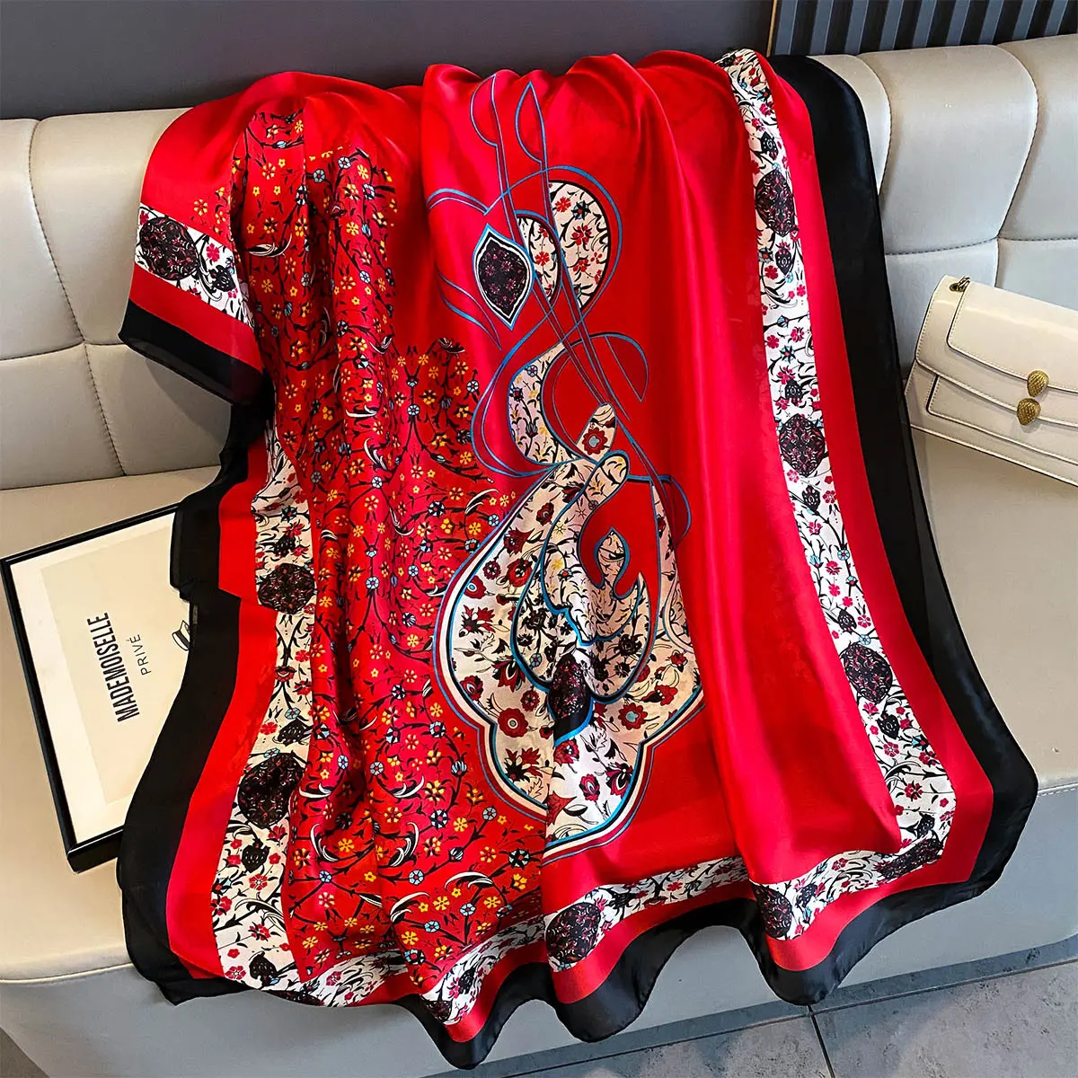 Luxury Brand Women Summer Scarf Florald Print Shawls Wraps Soft Female Muffler Hijab For Beach Travel