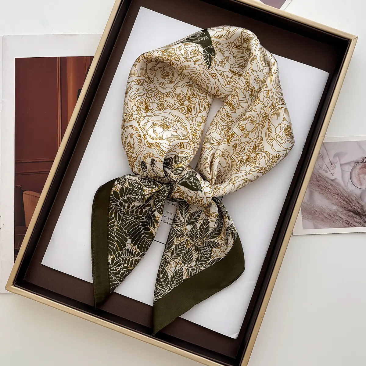 New 70cm Square Paisley Print Square Silk Scarf Casual Elegant Thin Breathable Neck Women Windproof Head Wrap Hair Scarves