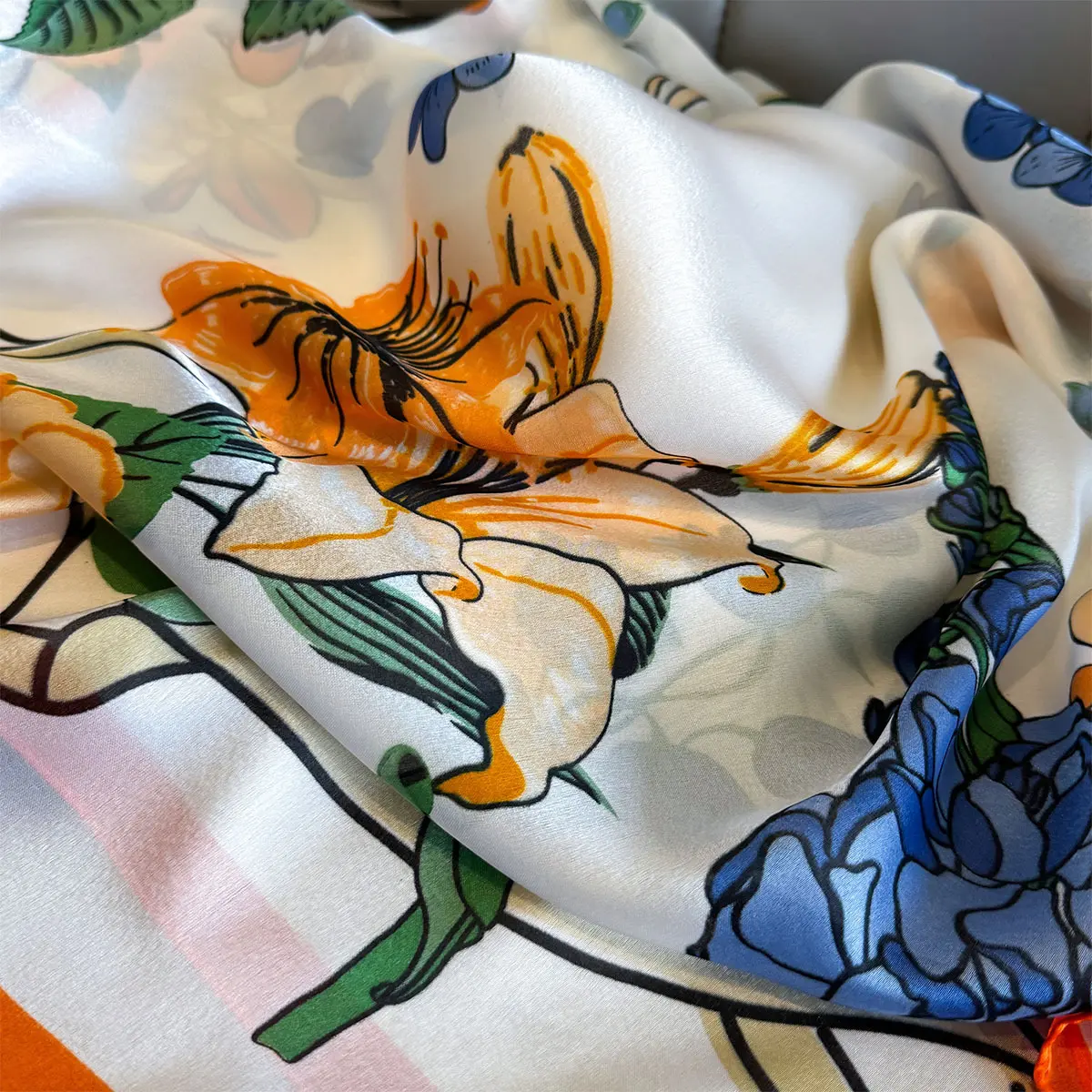 Luxury Brand Women Summer Scarf Floral Print Shawls Wraps Soft Female Muffler Hijab For Beach Travel