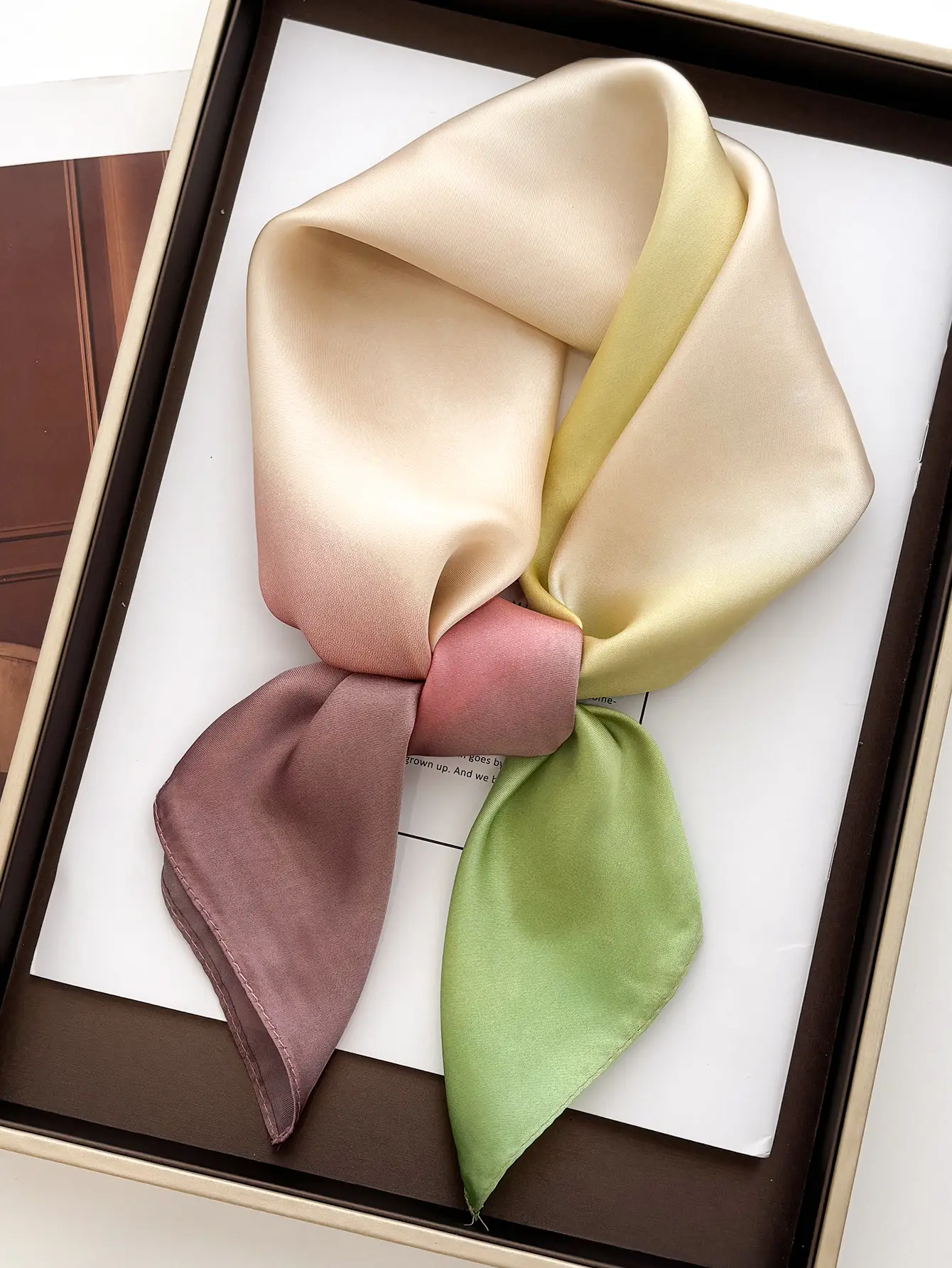 2025 Luxury Print Women's Satin Square Scarf Ladies Imitation Silk Scarf Breathable Windproof Fashion Accessory