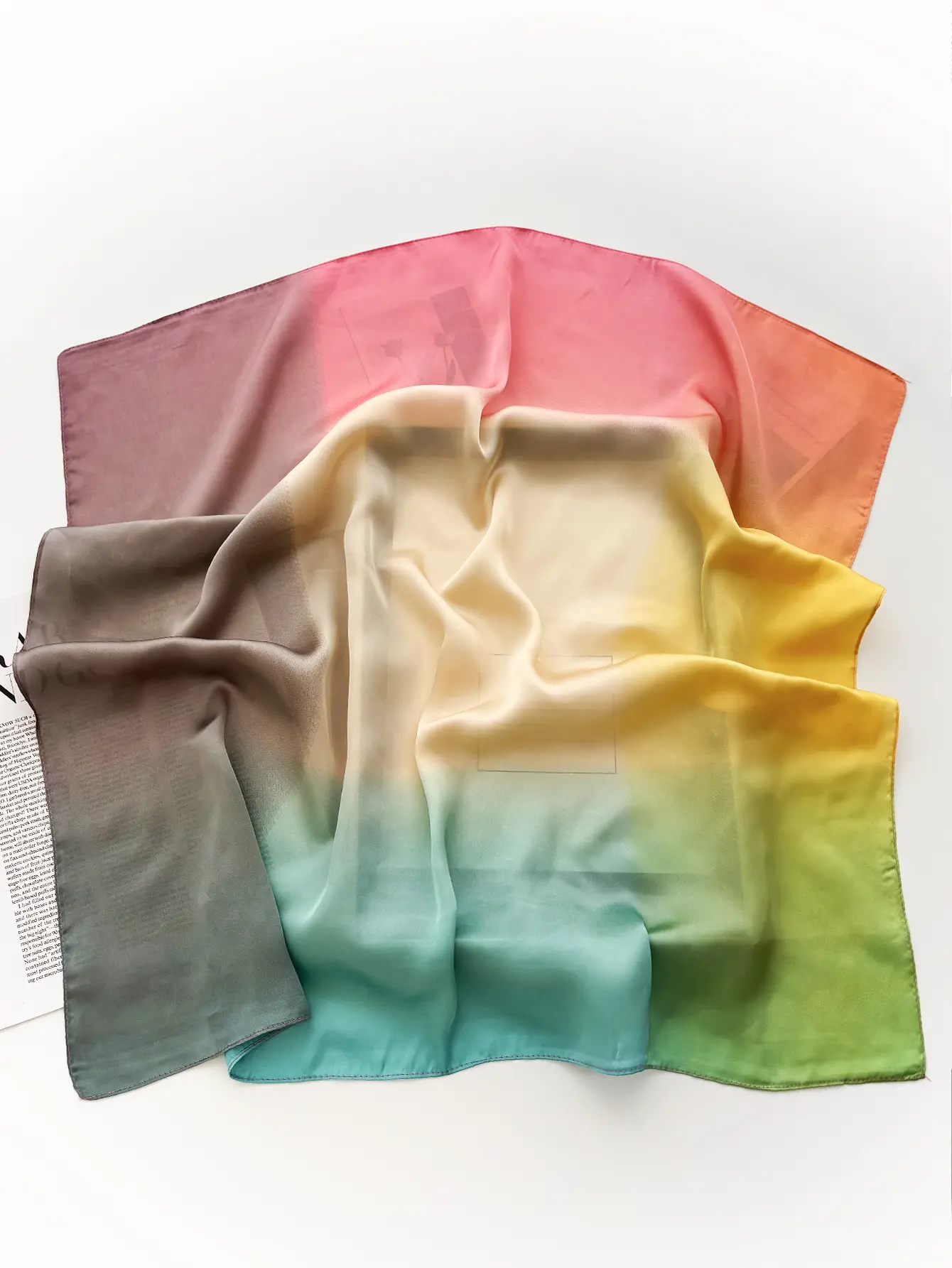 2025 Luxury Print Women's Satin Square Scarf Ladies Imitation Silk Scarf Breathable Windproof Fashion Accessory