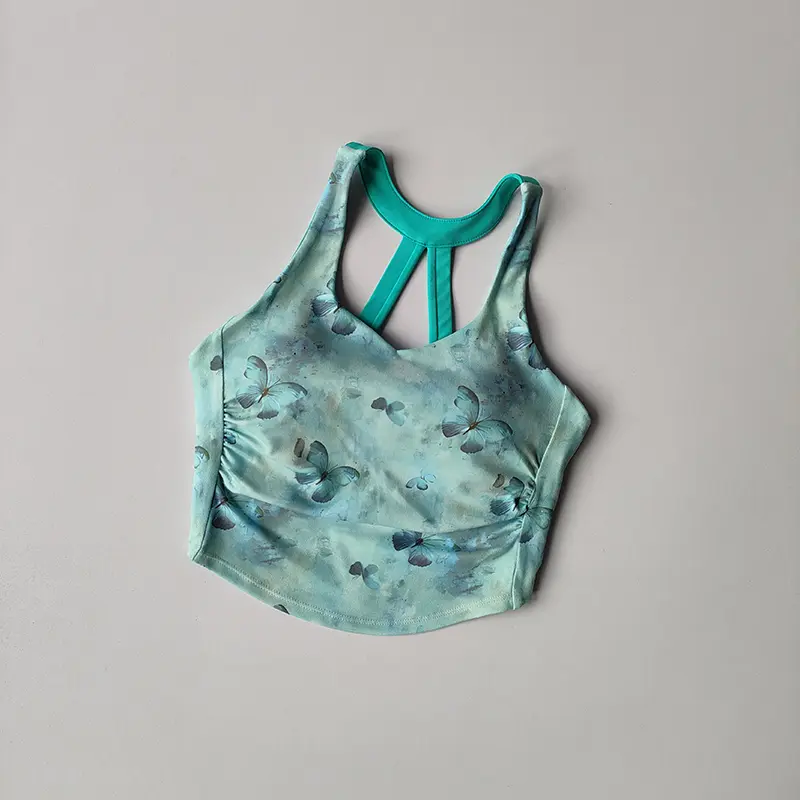Women's 2025 New Summer Fashion Integrated Cup Beautiful Back Sports Bras Quick-drying Exercise Fitness Training Suit Cloth Vest