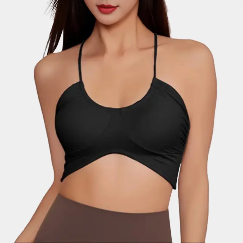 Sexy Leopard Print Hot Girl Suspender Sports Bra with One-piece Beauty Back Wear Thin Belt Yoga Fitness Wear Underwear Summer