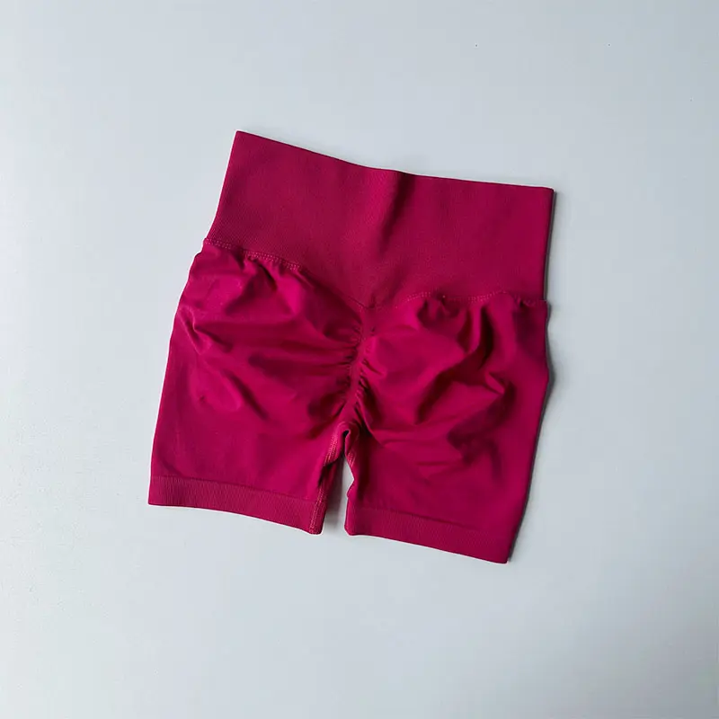 Seamless Hip Lifting Sports Shorts High Waist and Waist Tightening Slimming Running Hip Speed Drying Three Point Tight Pants