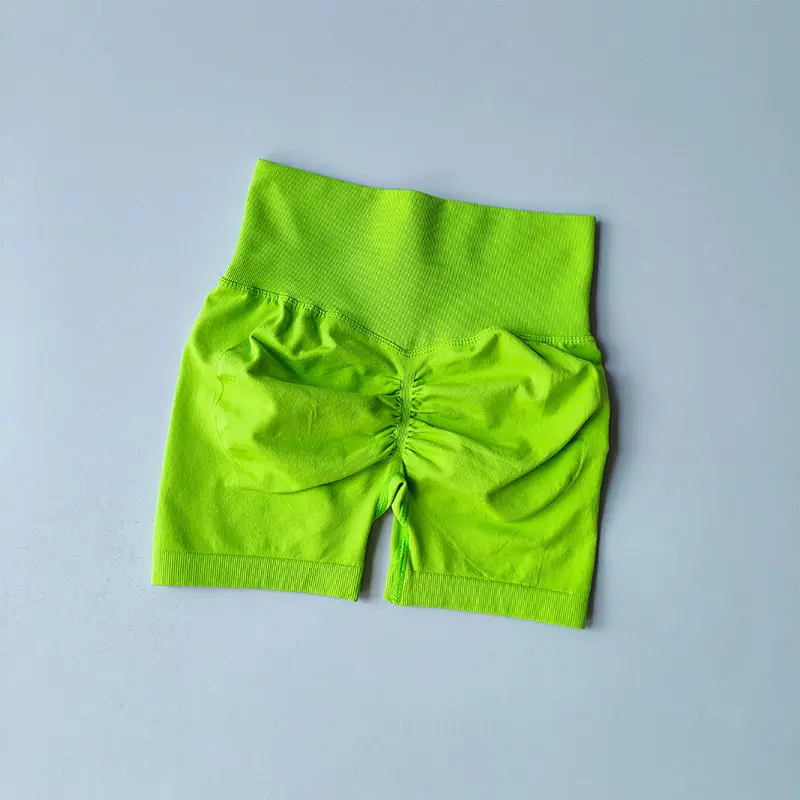 Seamless Hip Lifting Sports Shorts High Waist and Waist Tightening Slimming Running Hip Speed Drying Three Point Tight Pants
