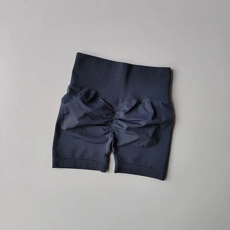 Seamless Hip Lifting Sports Shorts High Waist and Waist Tightening Slimming Running Hip Speed Drying Three Point Tight Pants