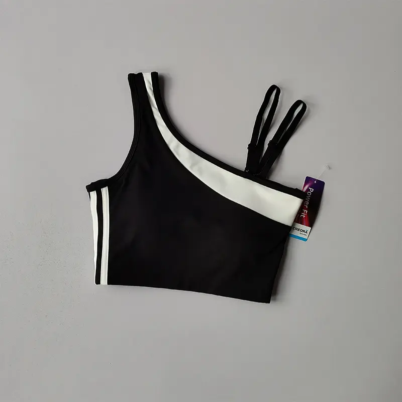 One-shoulder Strap Sports Underwear Naked Beauty Back Yoga Sports Bras Gather Vest Fitness Running Bra Summer Clothing