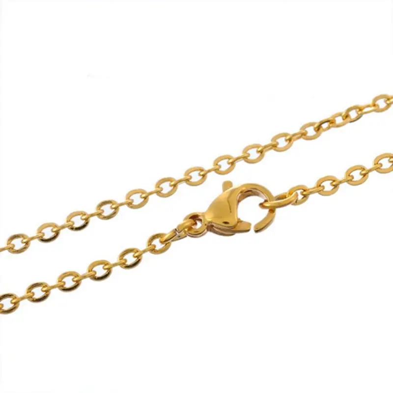 New 304 Stainless Steel Long Chain Necklace Gold Color For Women MenLink Cable Chain Necklace Jewelry Gifts 60cm long , 1 Piece