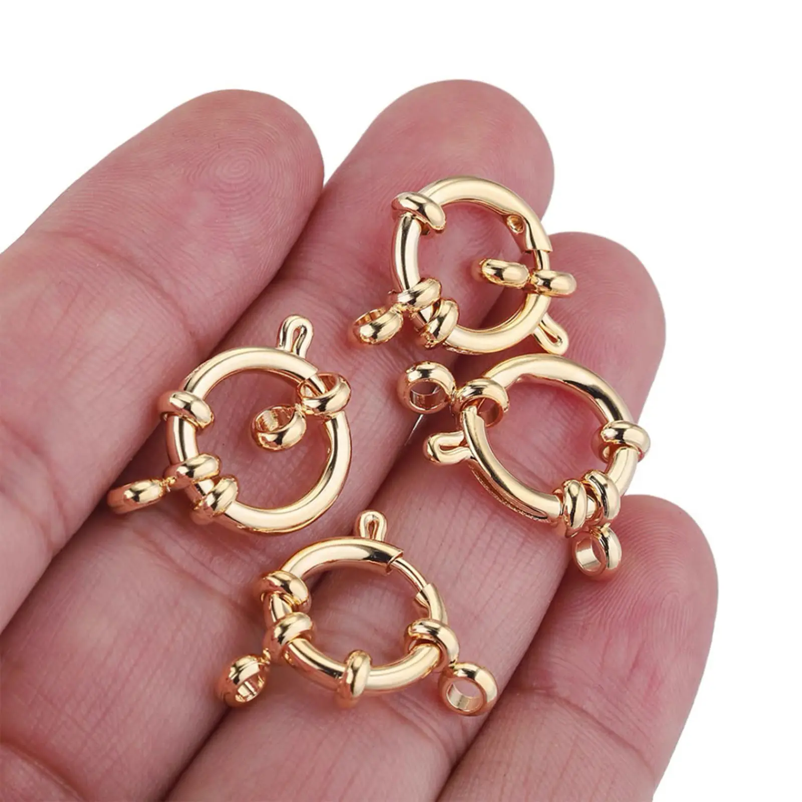 2 Piece 316 Stainless Steel Bolt Spring Ring Clasps Round Hooks For Bracelet Necklace Connectors DIY Jewelry Making Findings