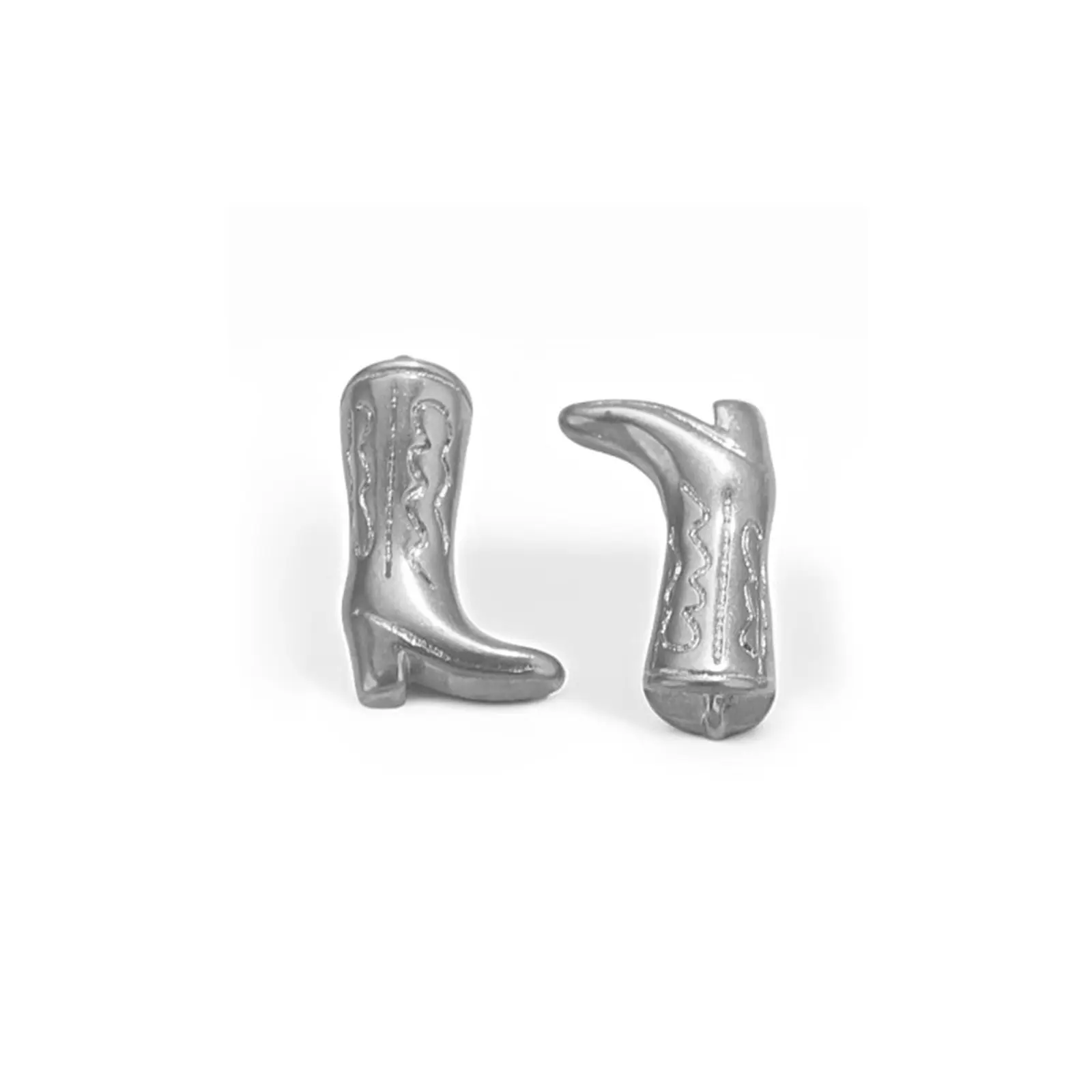 2 Piece 304 Stainless Steel West Cowboy Charms Boots Carved Pattern 3D Pendants For DIY Jewelry Necklace Making Findings