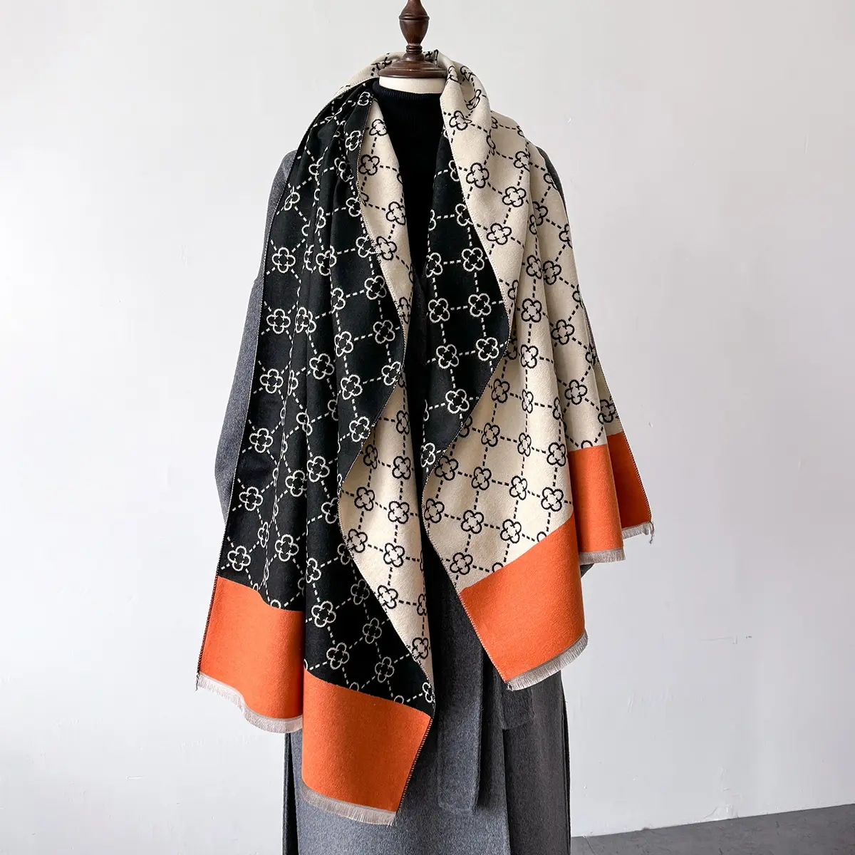 Winter Warm Cashmere Scarf for Women Luxury Pashmina Blanket Thick Shawl Wrap Neckerchief Fashion Bufanda Echarpe Poncho 2025