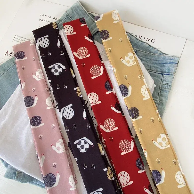 Summer Women Imitation Silk Dress Belt Variety Cute Double Printing Women Neckerchiefs Travel Bag Hats Ribbons Ladies Scarves