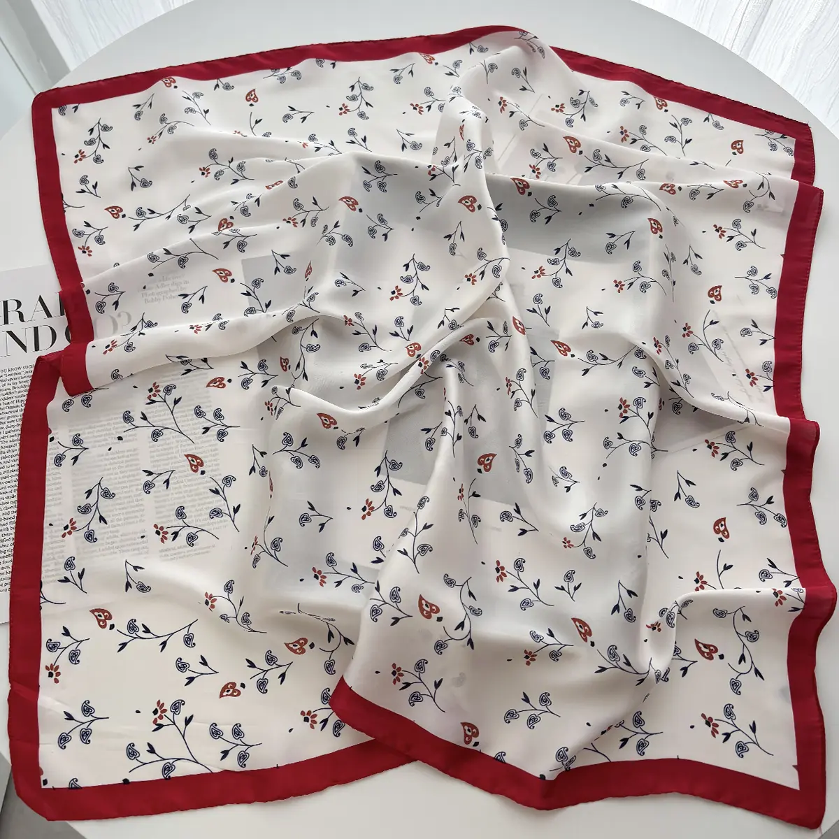 Luxury Print Shawl Square Scarf for Women Hijab Fashion Wraps Neckerchief Female Hair Bands Ribbon Headband Bandana