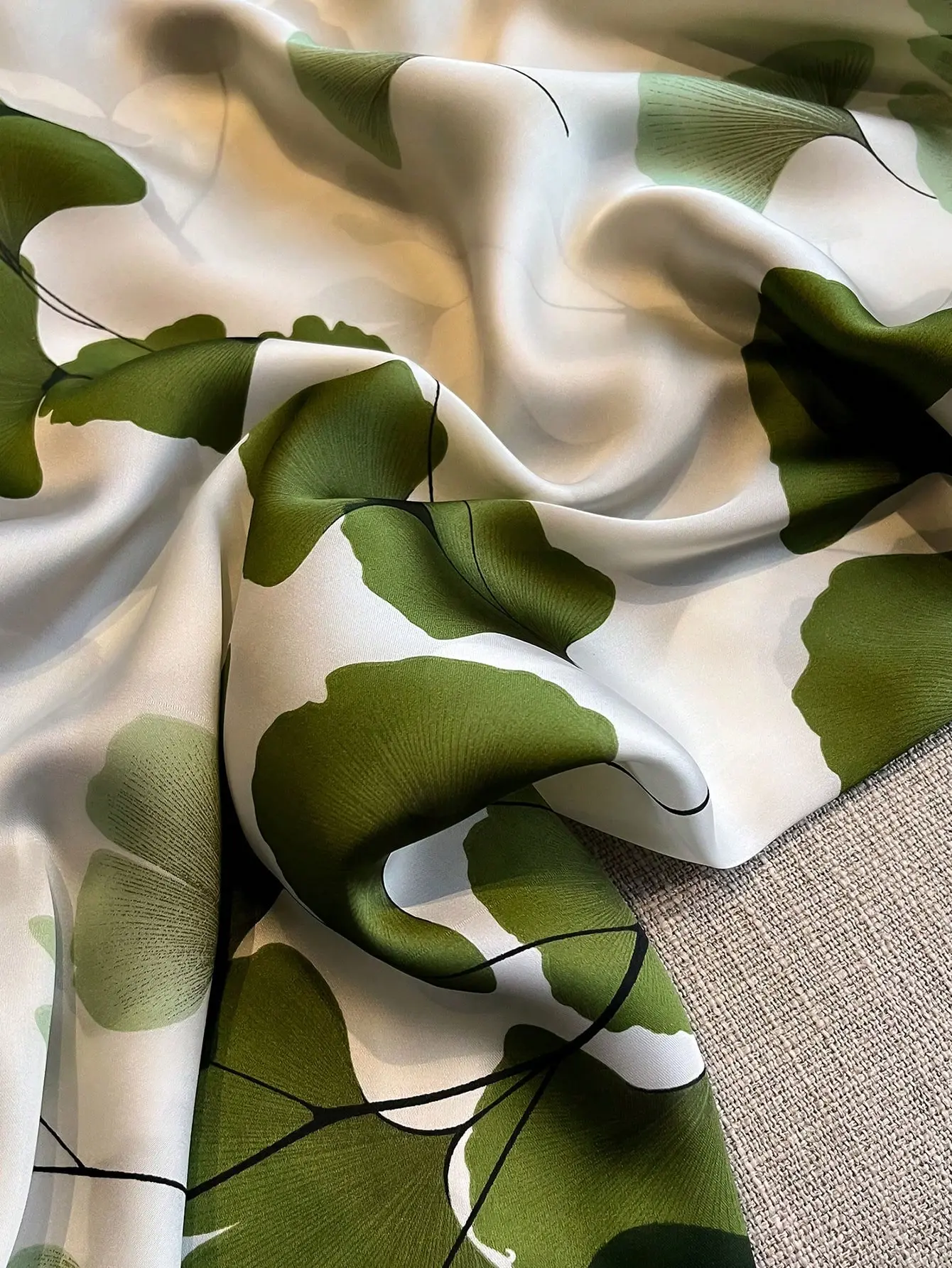 Print Square Scarf Vintage Imitation Silk Shawl Scarf Elegant Cashew Pattern Women Windproof Outdoor Head Wrap