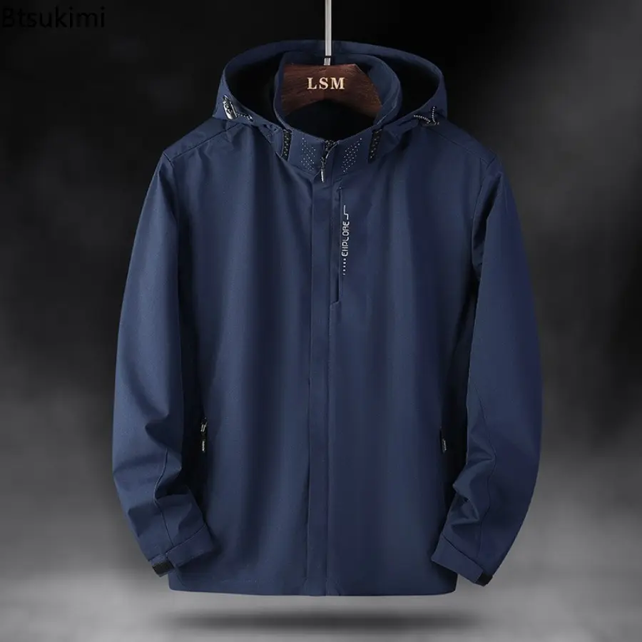 Men's/ Women's Spring Autumn Hooded Jackets Outdoor Windproof Rainproof Mountain Climbing Layer Rainproof Camping Hiking Suit