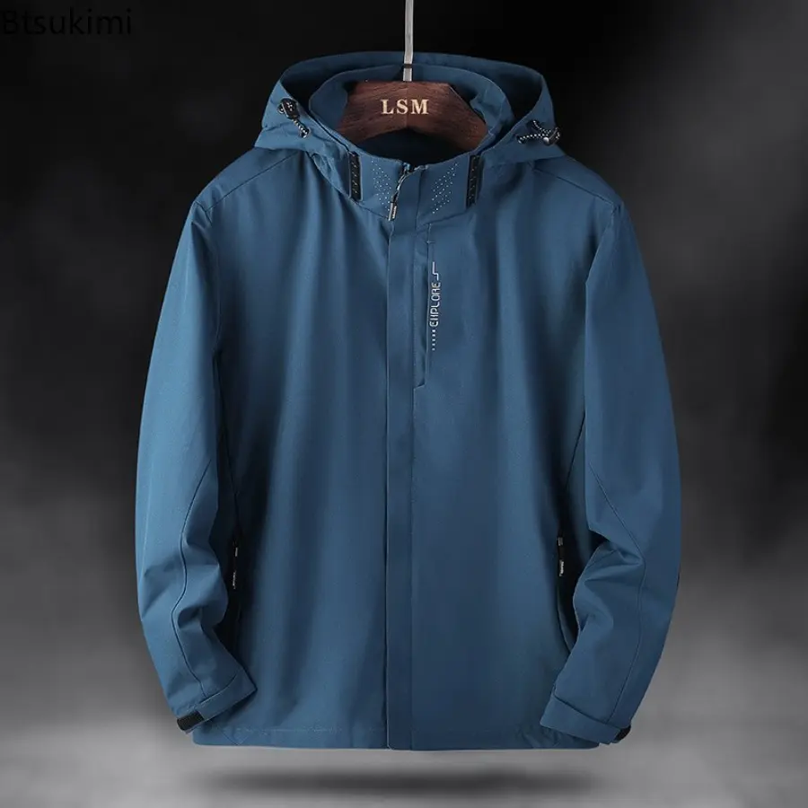 Men's/ Women's Spring Autumn Hooded Jackets Outdoor Windproof Rainproof Mountain Climbing Layer Rainproof Camping Hiking Suit